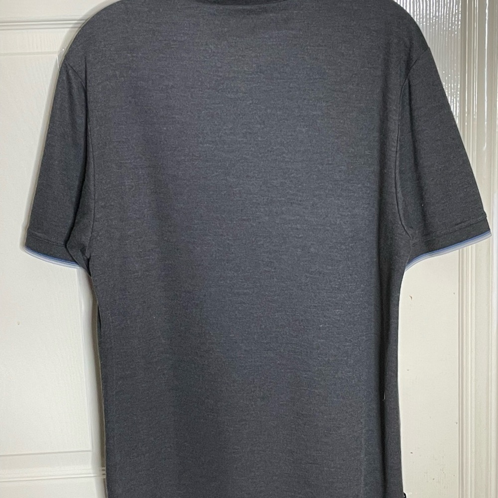 Travis Matthew Men's Gray Golf Polo Shirt Size L Polyester/ Acrylic‌ - Picture 9 of 9